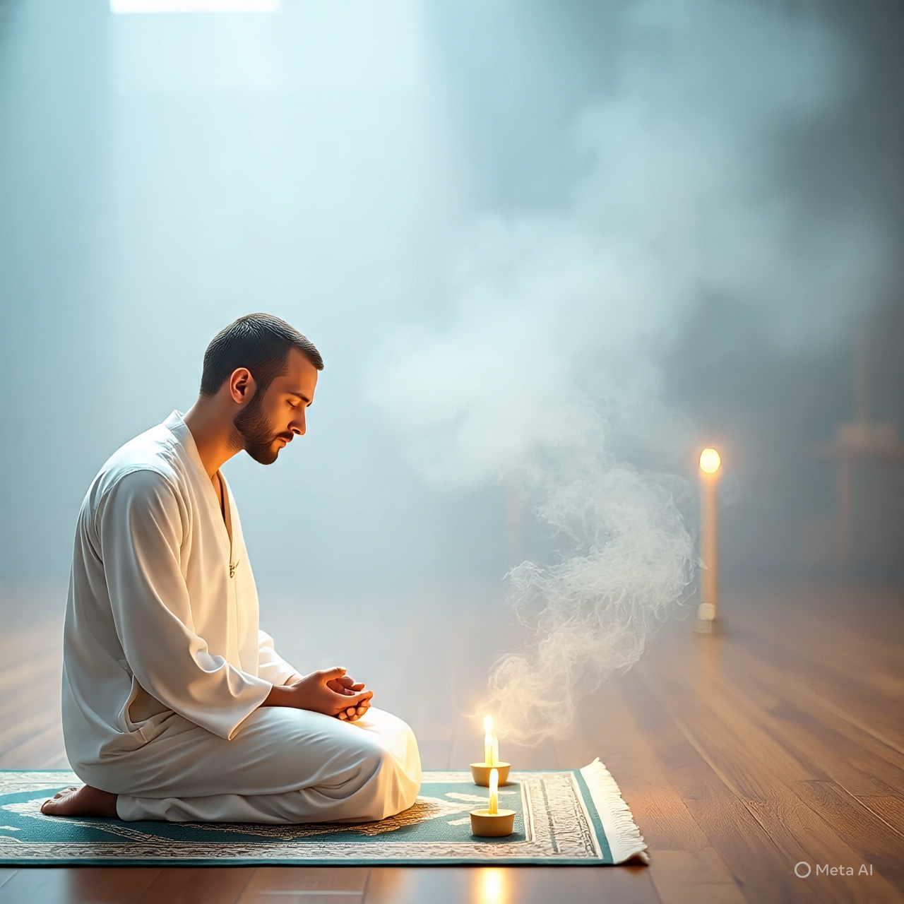 Ilustrasi Sholat (Meta AI)